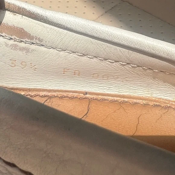 Louis Vuitton Cream Loafers with Gold Accent - Picture 6 of 8